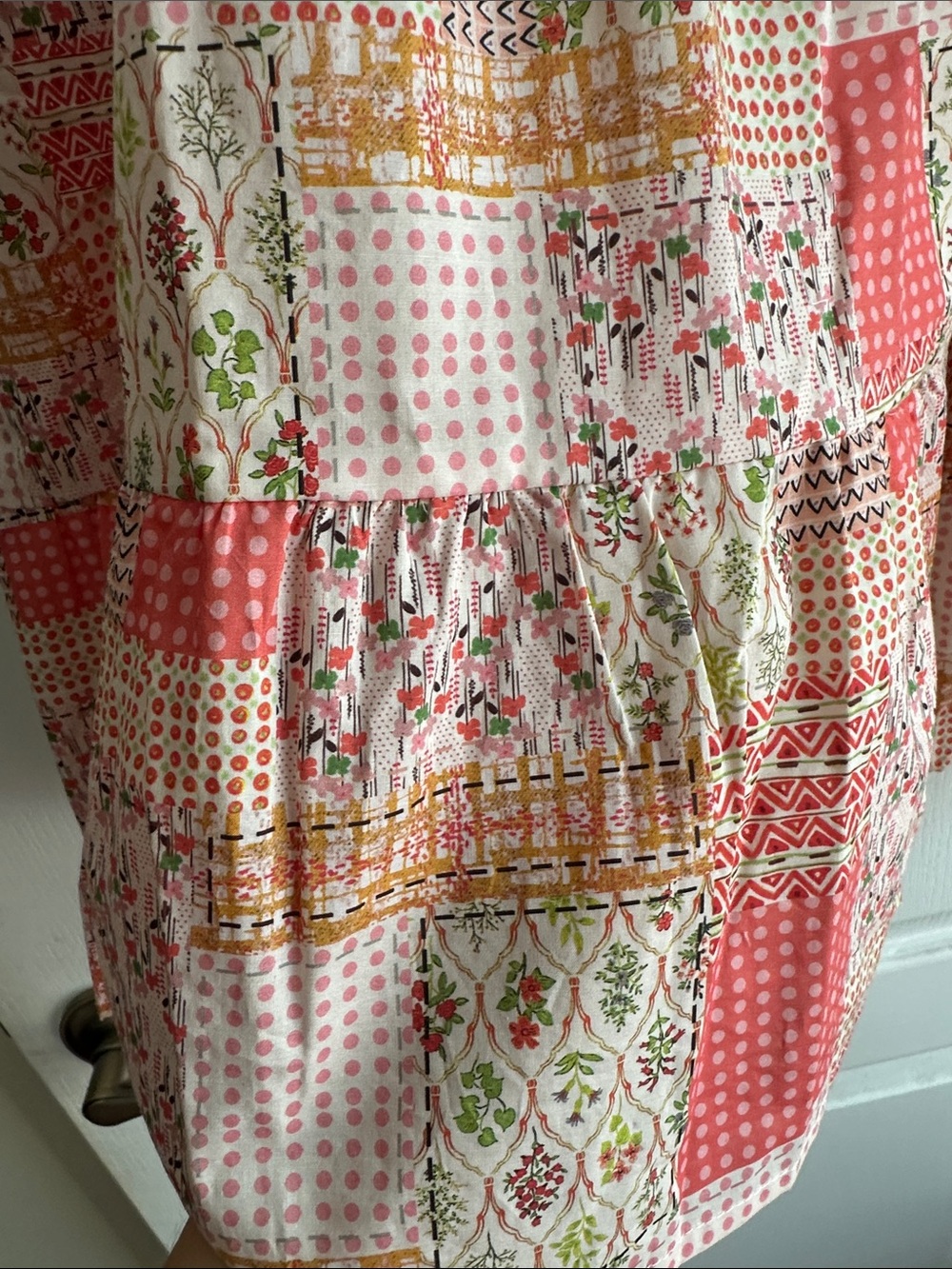 Women’s Pink Patchwork Print Sundress NWT - Picture 3 of 8
